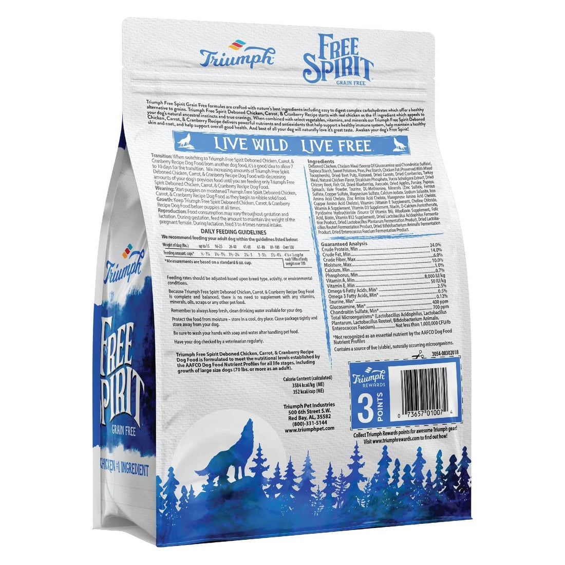 Triumph Free Spirit alimento Perro Adulto Pollo 1.36kg | G.Valkyria - imagen 1