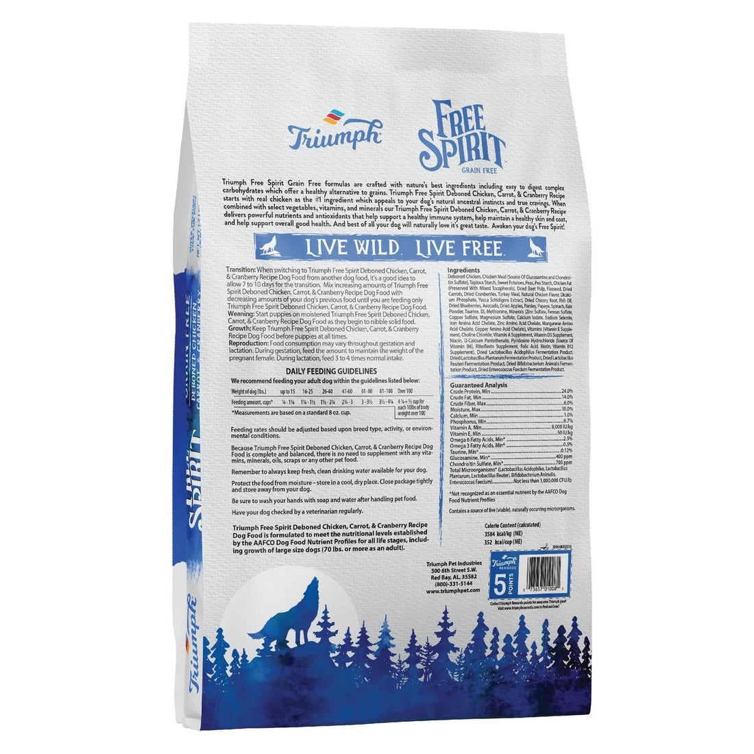 Triumph Free Spirit alimento Perro Adulto Pollo 11.79kg | G.Valkyria - imagen 1