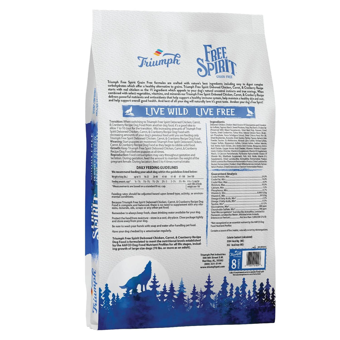Triumph Free Spirit alimento Perro Adulto Pollo 5.89kg | G.Valkyria - imagen 1
