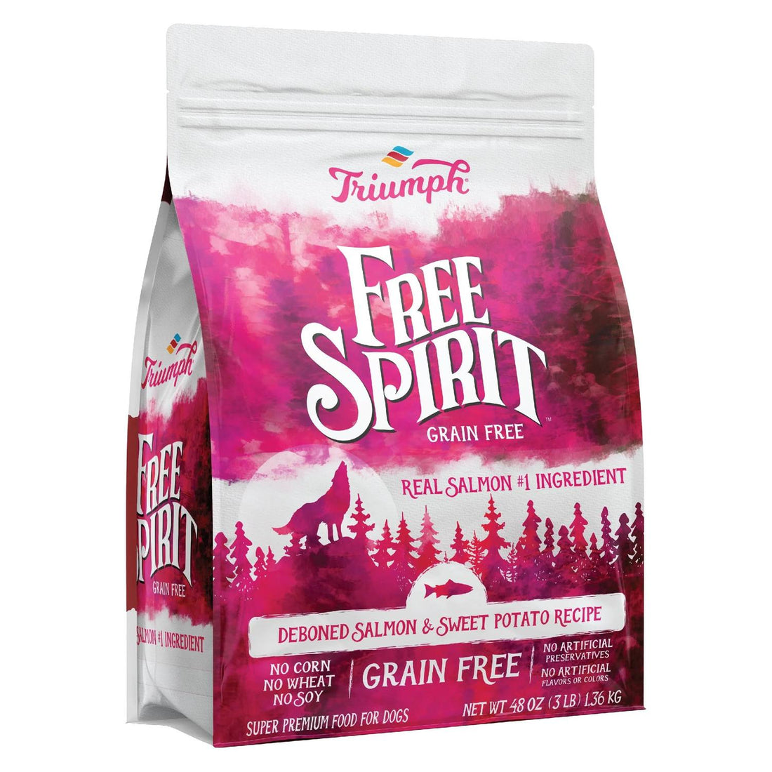 Triumph Free Spirit alimento Perro Adulto Salmón Camote 1.36kg | G.Valkyria - imagen 1