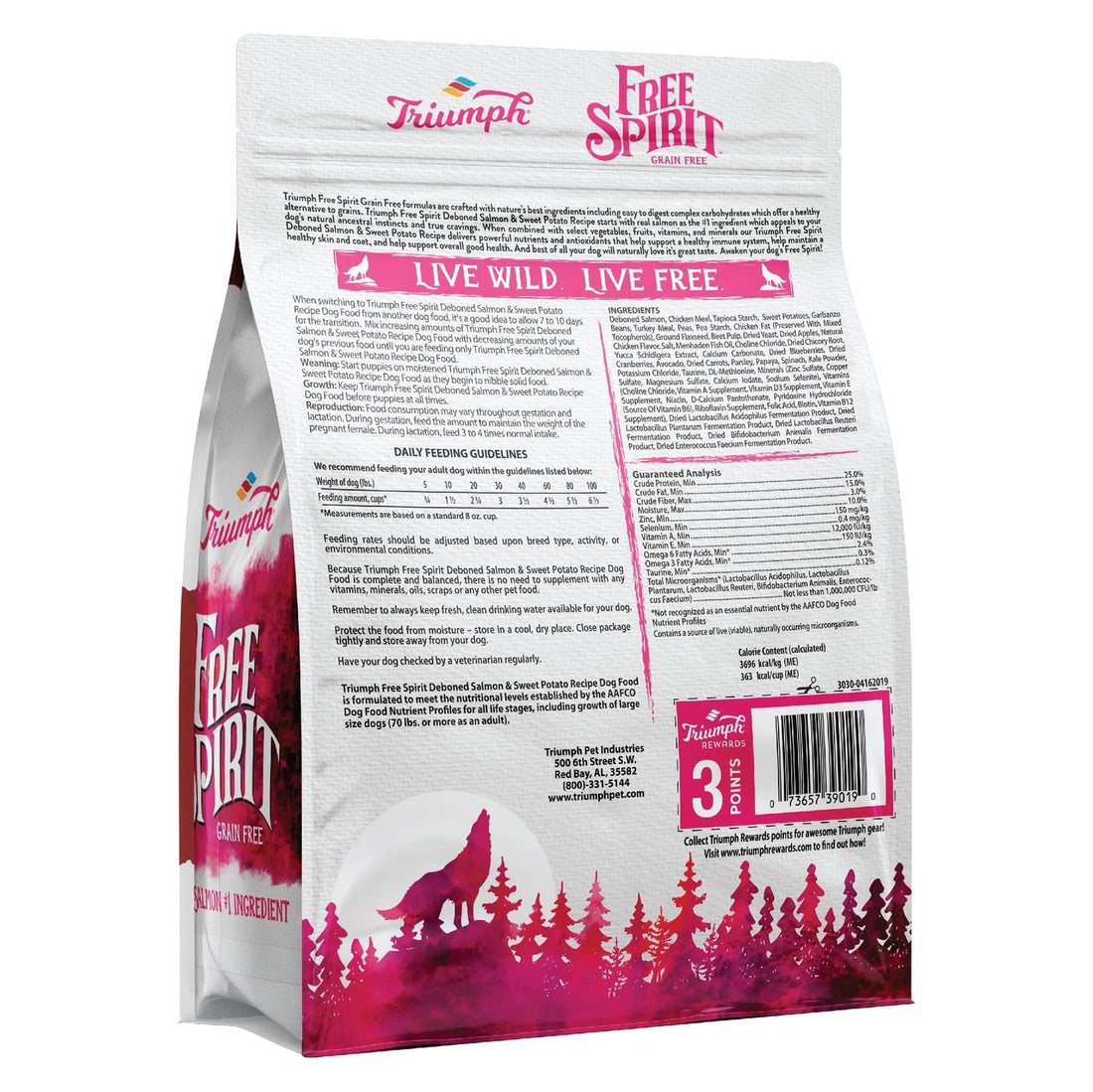 Triumph Free Spirit alimento Perro Adulto Salmón Camote 1.36kg | G.Valkyria - imagen 1
