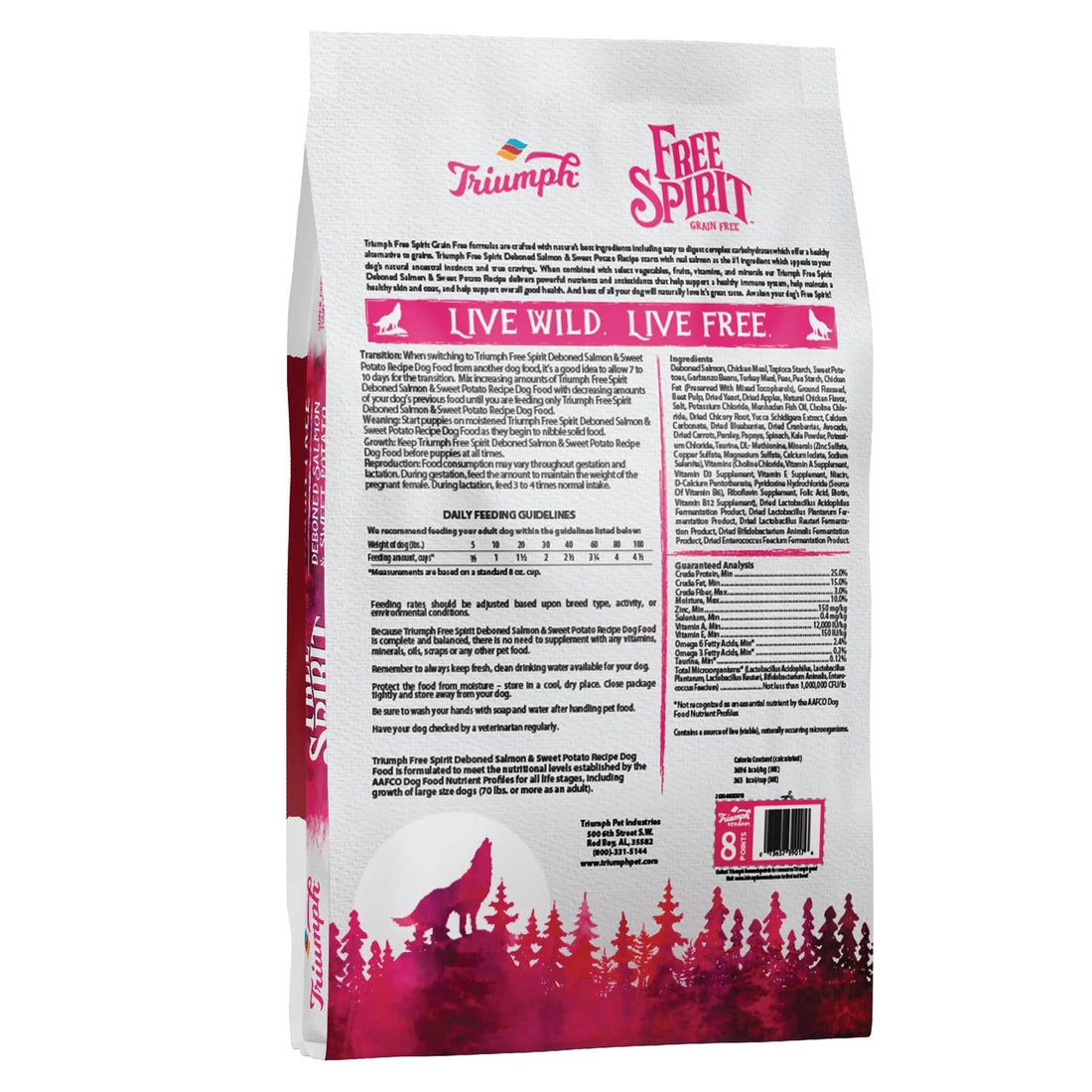 Triumph Free Spirit alimento Perro Adulto Salmón Camote 5.89kg | G.Valkyria - imagen 1