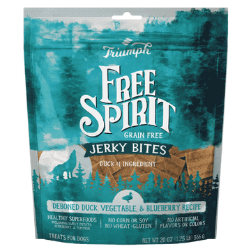 Triumph Free Spirit Jerk Bites Premios Perro Pato Mora 566g | G.Valkyria - imagen 1