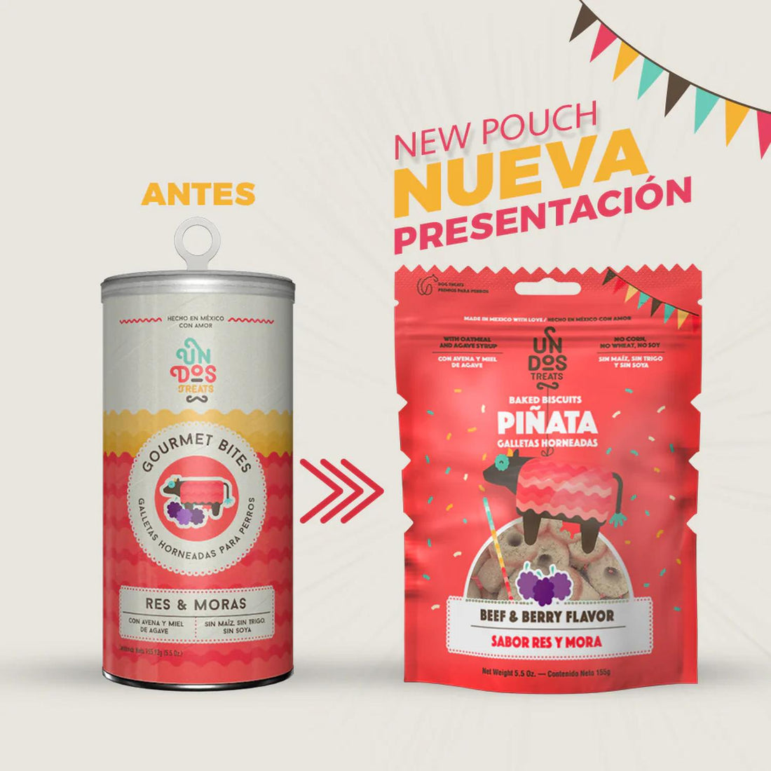 Un dos Treats Biscuits Galleta para perro Res y Moras 156gr | G.Valkyria - imagen 1