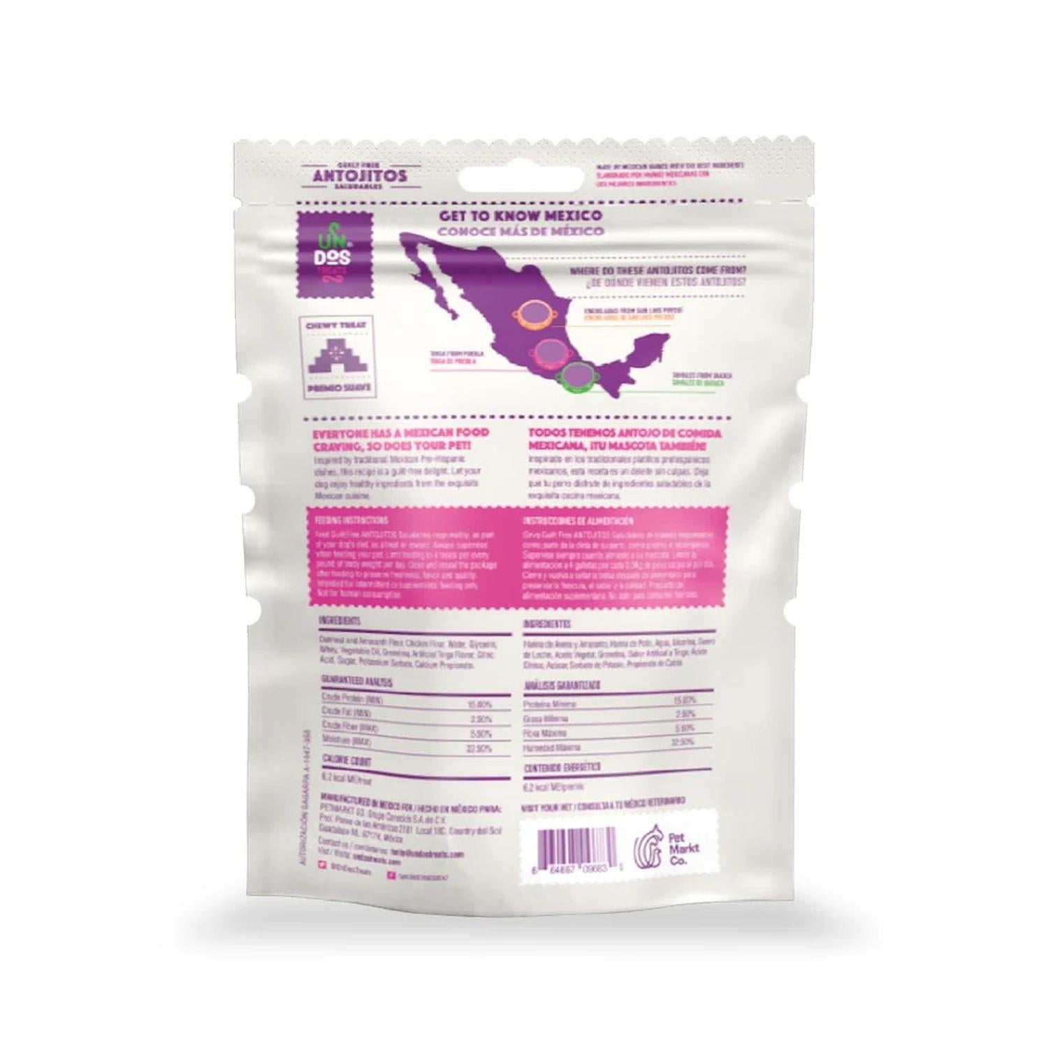 Un Dos Treats Guilt Free premio para perro tinga 156gr | G.Valkyria - imagen 3