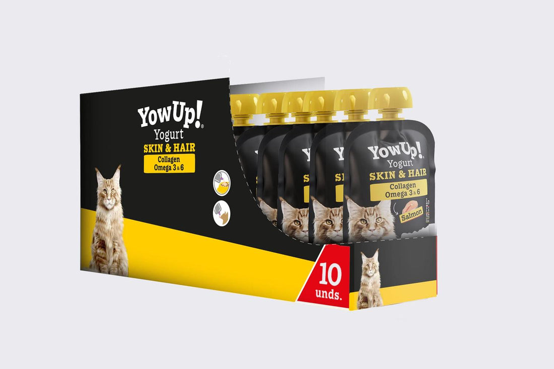 Yowup Yogurt Premio para gatos skin & hair sabor salmón 10pzs de YowUp! | G.Valkyria - imagen 1