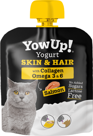 Yowup Yogurt Premio para gatos skin & hair sabor salmón 85g de YowUp! | G.Valkyria