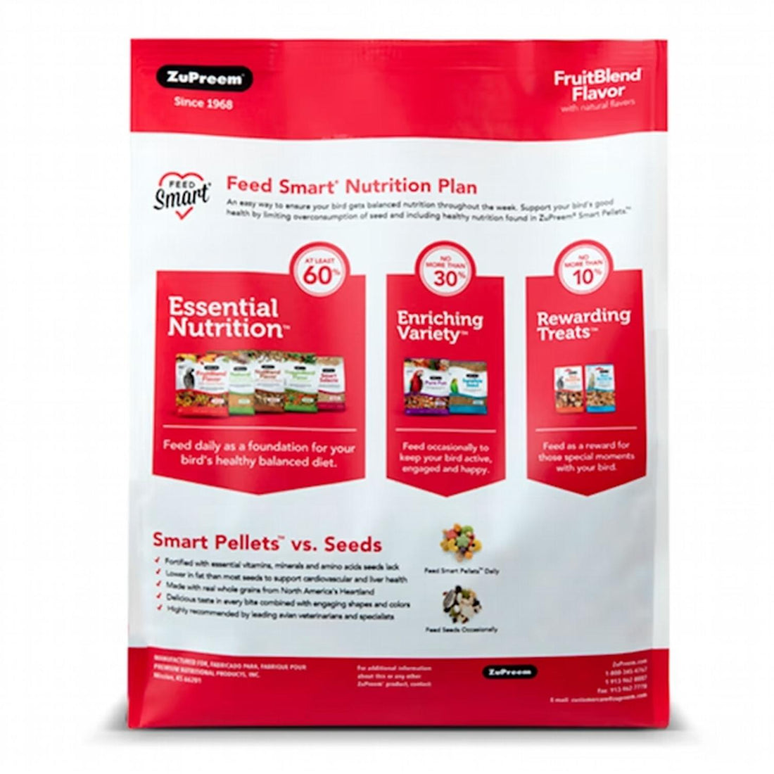 Alimento frutal Zupreem Aves Fruitblend M Ninfas 7.93 kg | G.Valkyria - imagen 1