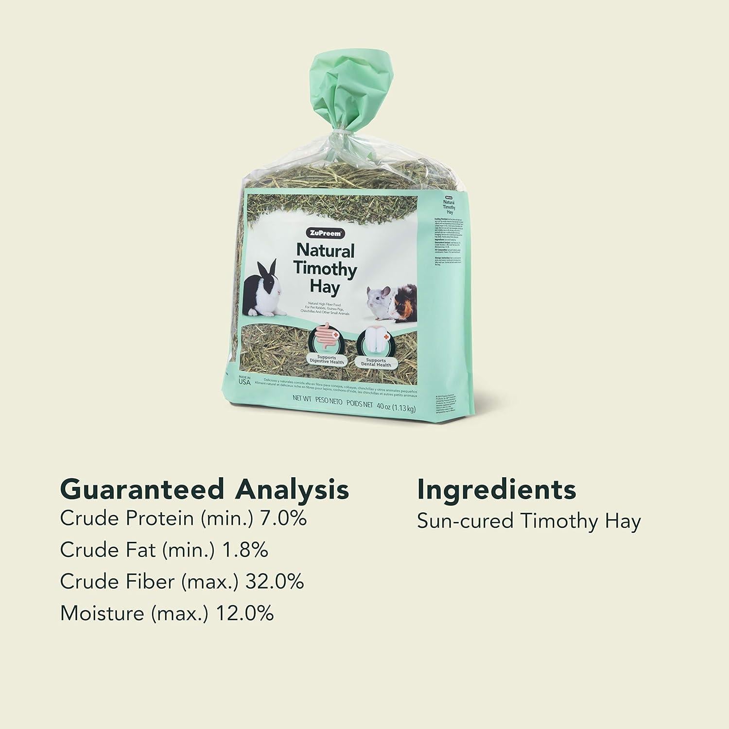 Zupreem alimento Premium Heno Timothy Natural Hay 1.13kg | G.Valkyria - imagen 5
