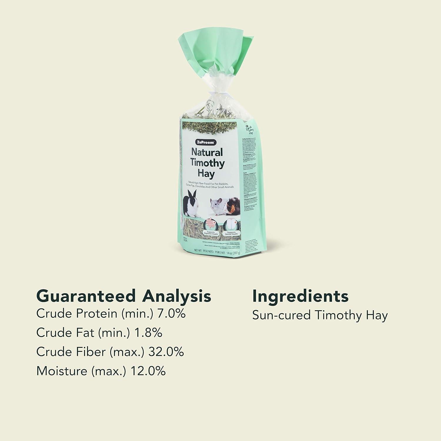 Zupreem alimento Premium Heno Timothy Natural Hay 397g | G.Valkyria - imagen 5
