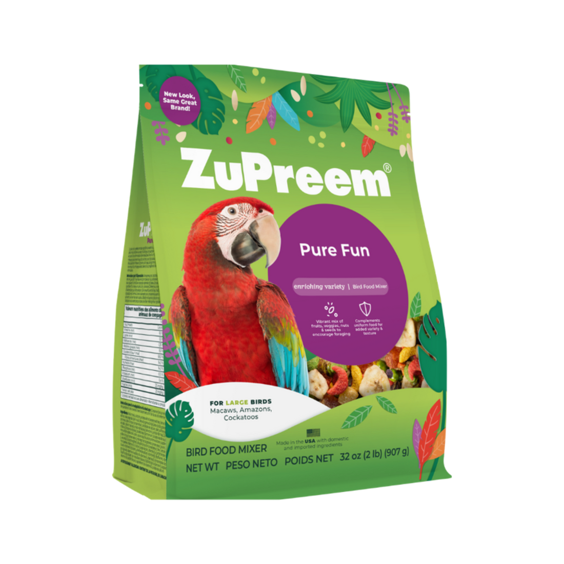 Zupreem Alimento Pure Fun guacamayas, amazonas, cacatúas 907g | G.Valkyria - imagen 1