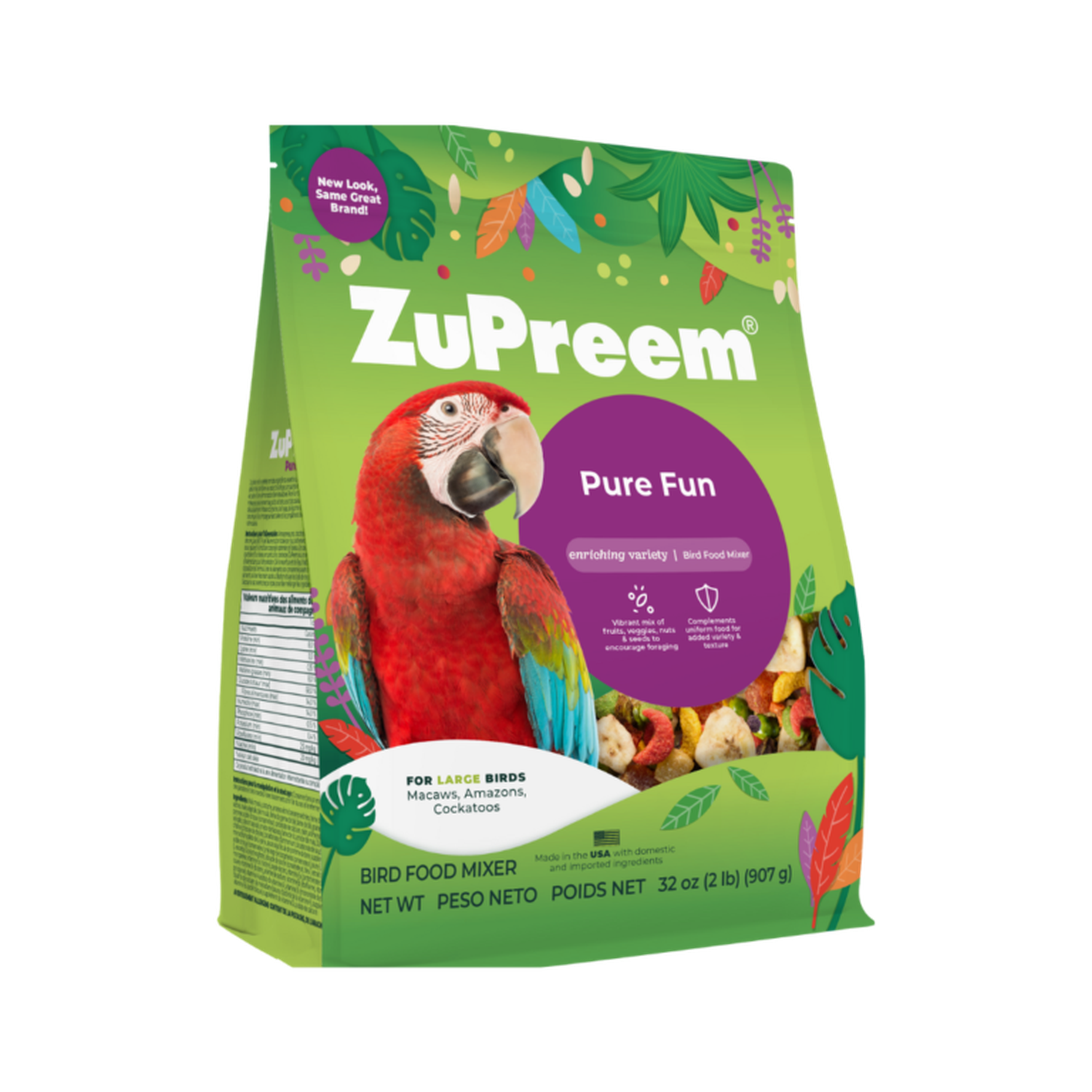 Zupreem Alimento Pure Fun guacamayas, amazonas, cacatúas 907g | G.Valkyria - imagen 1