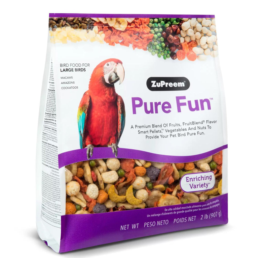 Zupreem Alimento Pure Fun guacamayas, amazonas, cacatúas 907g | G.Valkyria - imagen 1