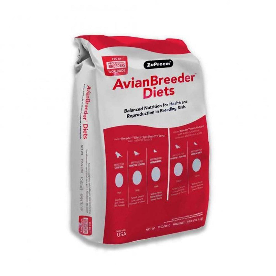 Alimento Zupreem Avian Breeder FruitBlend Loro Conuro 18.14kg | G.Valkyria